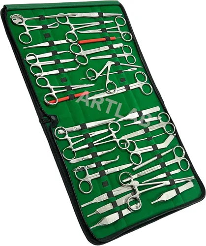Vista 5 de Nuevo kit de instrumentos avanzados de alta calidad de 177 piezas Tijeras Soporte de aguja Enfoques de hemostato Pinzas Pinzas Cuchillas