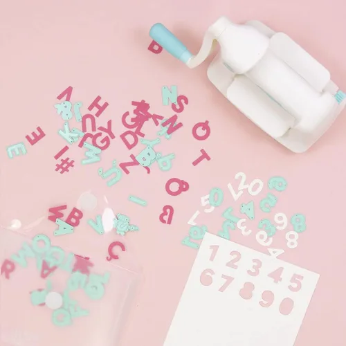 Vista 6 de Craftelier - Set 39 Uppercase Letter and Symbol Dies for Card Making, Scrapbooking and Crafting Projects Compatible with Various Die Cutting