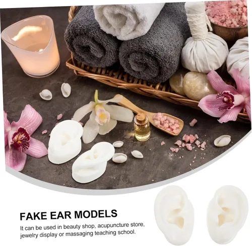 Vista 7 de Healeved 8 Pairs Artificial Ears Artificial Silicone Ear Fake Ear Models Jewelry Simulation Ear Models Soft molde de para resina Child Multifunction