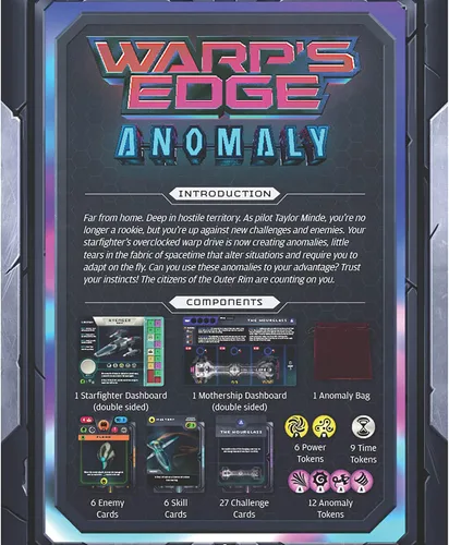 Vista 5 de Renegade Game Studios Warp's Edge: Anomaly Expansion - Juego de estrategia de construcción de bolsas, mayores de 10 años, juego individual para 1