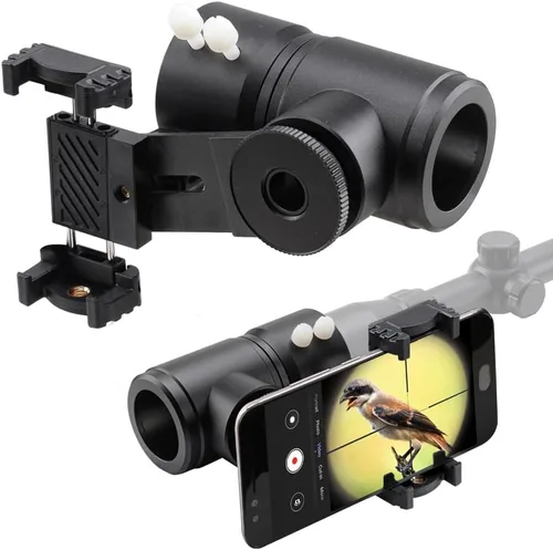 Vista 10 de Adaptador de cámara para mira de rifle Starboosa - Adaptador de cámara para smartphone para caza y observación de aves - Ángulos duales
