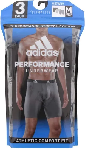 Vista 8 de adidas Calzoncillos tipo bóxer largos de algodón elástico para hombre paquete de 3