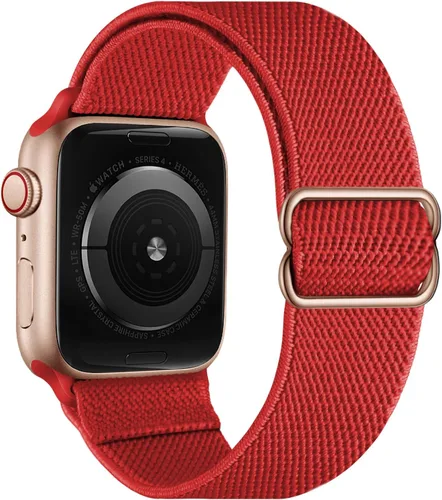 Vista 16 de OXWALLEN - Correa elástica Solo Loop de nailon y de tamaño XL, compatible con Apple Watch de 38 mm y 40 mm, correa trenzada, deportiva, ajustable