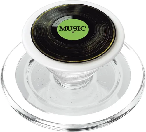 Vista 7 de Green Vinyl Record Player Vinyl Collector Retro Music Lover PopSockets Adhesive PopGrip
