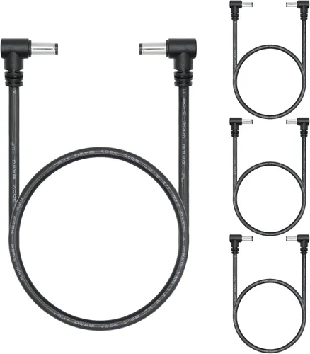 Vista 10 de Cable de extensión de ángulo recto CC macho a macho de 1.6 pies, 18 AWG, 90 grados CC, 0.217 in x 0.083 in, adaptador de conector de cable