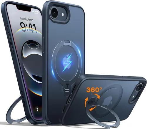 Vista 21 de TORRAS Q3 Spin - Funda para iPhone 14 Pro Max con soporte magnético 360, color negro