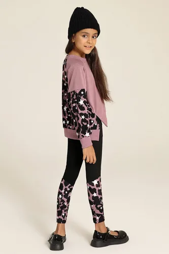 Vista 4 de Danna Belle Conjunto deportivo de 2 piezas para niñas, talla 5-12