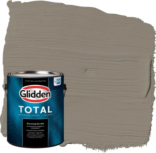 Vista 50 de Glidden Pintura Interior + Imprimación: Gris/Plata Antigua, Una Capa, Satinado, 1 Galón