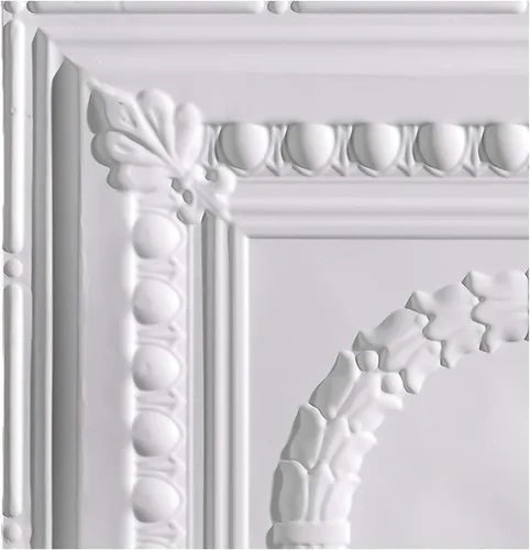 Vista 17 de FASÄDE Rosette - Panel de techo decorativo de vinilo adhesivo de 2 x 4 pies en bronce antiguo (paquete de 5)