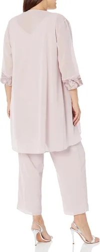 Vista 2 de Le Bos Conjunto de pantalón social elegante de 3 piezas de ajuste clásico para mujer