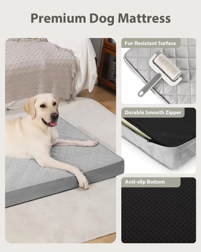 Vista 2 de NUPIDA Camas ortopédicas para perros pequeños, impermeables, con funda extraíble lavable y parte inferior antideslizante, cama acolchada para perros