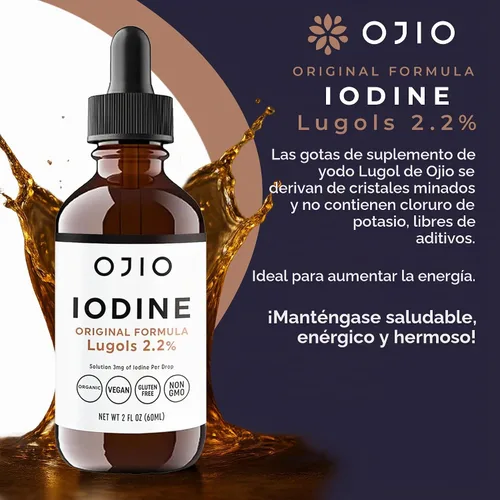 Vista 4 de Lugols Solución de yodo 2% – Suministro de 1 año – Gotas de yodo oral líquido de alta potencia con absorción superior – Mejora la salud general
