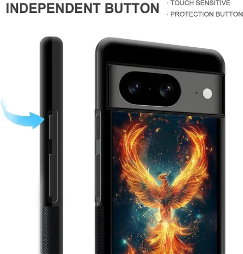 Vista 1466 de Compatible con Google Pixel 4A 5G Mobile Case Creative Acrylic Panel trasero Silicona Protección Grip especialmente diseñado para Google Pixel 4A 5G