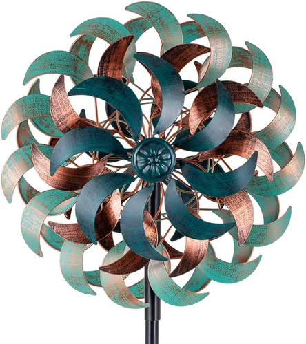 Vista 14 de Stargarden Molinillos de Viento de Metal Grandes para Exteriores, Arte de Metal para Patio, Esculturas de Viento y Molinillos para Decoraciones
