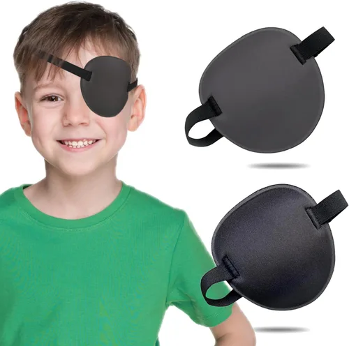 Vista 9 de 2 parches oculares, parches oculares médicos para adultos, parche ocular ajustable 3D, parches oculares suaves para ambliopía u ojo vago, válidos