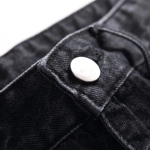 Vista 5 de Jeans rasgados para hombre, ajustados, ajuste regular, pierna cónica, desgastados, pantalones de mezclilla para hombre con agujero