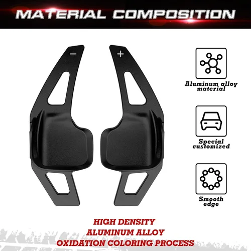 Vista 6 de x xotic tech Extensiones Negras de Paletas de Cambio Cubierta de Moldura Interior Compatible con BMW Serie 2 3 4 X1 X2 X3 X4 X5 X6 F30 F31 F15 F16