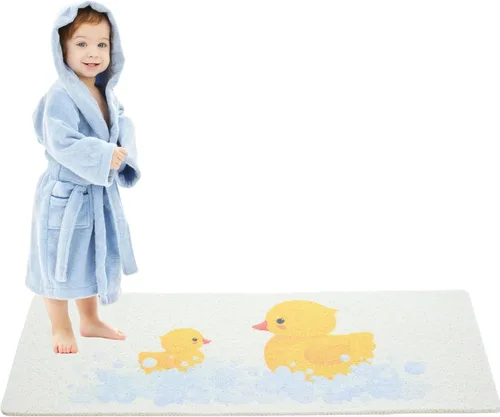 Vista 79 de Enkosi Alfombra de ducha antideslizante Loofah para suelos de ducha, bañera, baños, zonas húmedas, alfombrilla de baño acolchada con agujeros