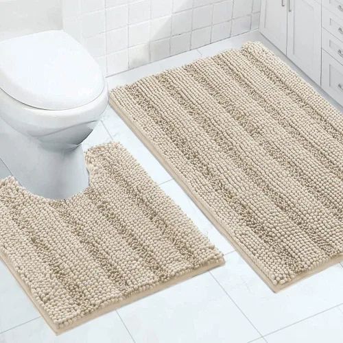 Vista 79 de Turquoize Alfombra de baño de chenilla de lujo para baño, extra absorbente, alfombra de ducha de microfibra antideslizante para baño, alfombra Aqua