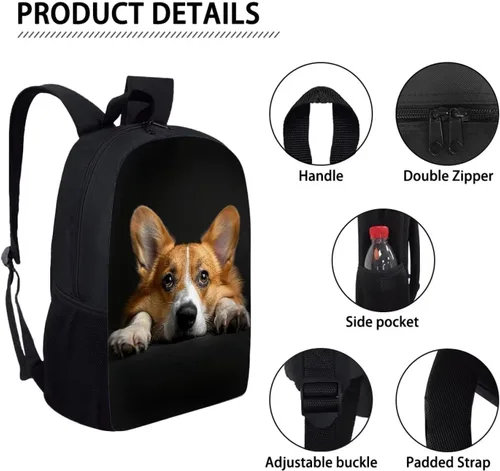 Vista 74 de HUGS IDEA Los animales frescos 3D niños escuela libro bolsa niños impresión mochilas, Baloncesto, Moderno