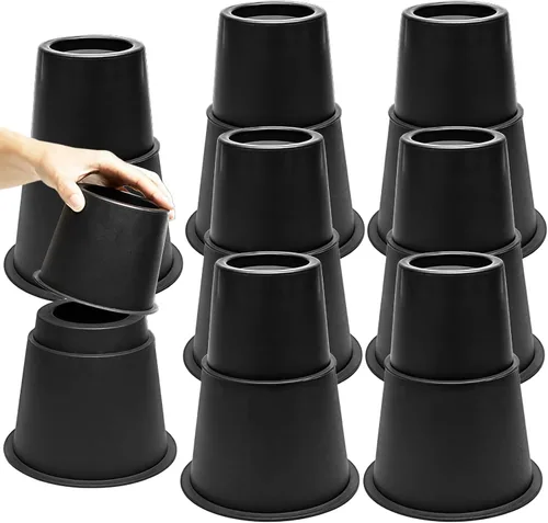 Vista 8 de Elevadores de cama ajustables de 8 pulgadas, soportes de elevación antideslizantes resistentes para camas, sofás, diseño cuadrado duradero