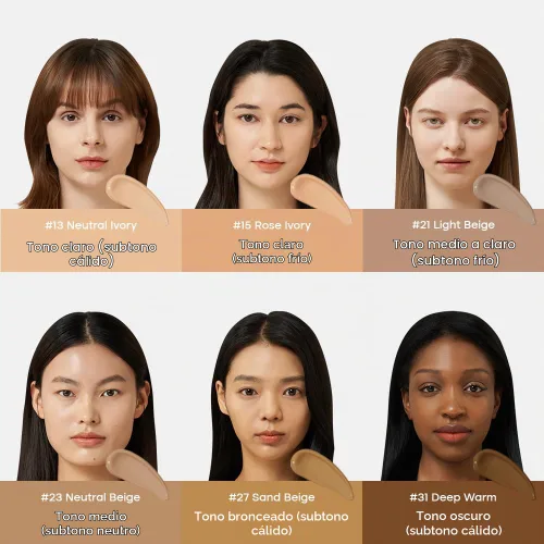 Vista 8 de PURITO Crema BB Cica Clearing #13 Marfil Neutral 1 fl.oz / 30ml, crema BB vegana, base de maquillaje, libre de crueldad