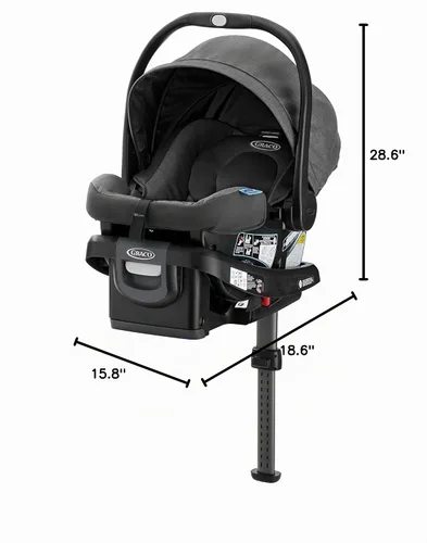 Vista 8 de Graco® SnugRide DLX - Asiento infantil para automóvil con tecnología de pierna de carga, Astaire