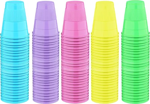 Vista 22 de Vasos desechables Paquete de 500 Vasos de baño de plástico azules de 5 onzas, perfectos para medicina, agua, enjuague, enjuague bucal, fiestas