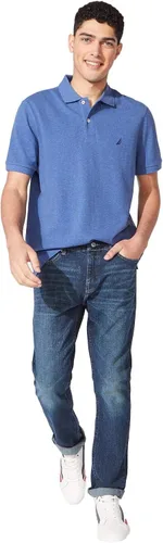 Vista 64 de Nautica playera polo clásica de mangas cortas, color sólido, para hombre