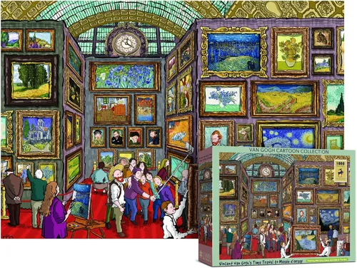 Vista 15 de Antelope Rompecabezas de 1000 piezas para adultos, rompecabezas de Van Gogh por la artista Alireza Karimi Moghaddam, papel, otoño en Arles, 29.5 x
