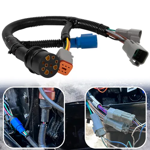 Vista 5 de Arnés adaptador de motor 423-6344, adecuado para conversión de motor Johnson/Evinrude 1976-1995 a nuevos controles