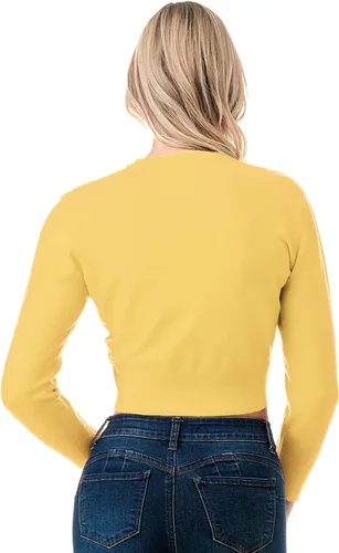 Vista 7 de Cárdigan corto de manga 34 para mujer (S-XXL)