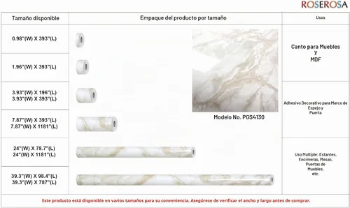 Vista 6 de ROSEROSA Película arquitectónica de mármol sintético brillante para despegar y pegar, película de vinilo autoadhesiva, envoltura de puerta