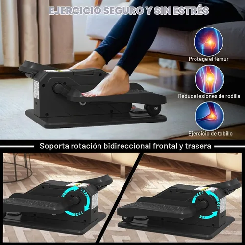 Vista 6 de Under Desk Elliptical Machine, Electric Elliptical Leg Exerciser for Senior Negro (Black Pro)