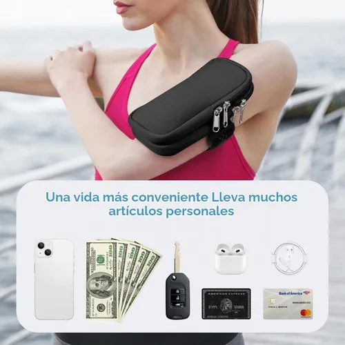 Vista 5 de Bolsa para botella de agua para Stanley Cup de 40 onzas, 30 onzas, bolsa para botella de agua para correr, tarjetas, llaves, teléfono, accesorios