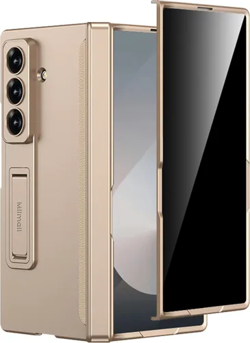 Vista 18 de Miimall Funda para Samsung Galaxy Z Fold 5 con protector de pantalla de privacidad, soporte ajustable integrado y protección magnética de bisagra