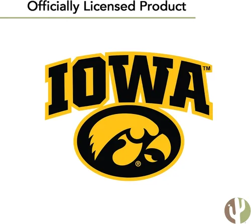Vista 6 de Desert Cactus Llavero con hebilla desmontable de la Universidad de Iowa con diseño de Hawkeyes para llaves de coche