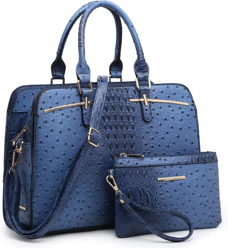 Vista 23 de Dasein - Juego de bolso y monedero para mujer, set de 2 piezas con 3 compartimentos, bolso con asa superior y correa para el hombro