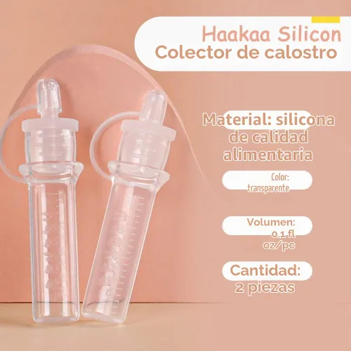 Vista 4 de haakaa Kit colector de calostro jeringas de calostro para leche materna para recolectar, alimentar y almacenar, listas para usar