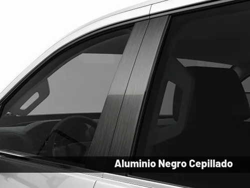 Vista 8 de Rvinyl Kit de moldura de ventana precortada para poste de pilar en aluminio negro cepillado compatible con Dodge Charger 2011-2023 - Parte trasera