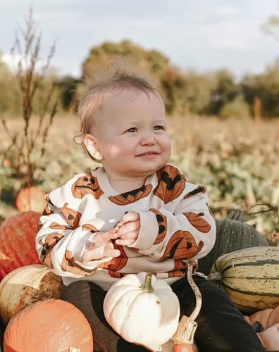 Vista 3 de Mameluco de gran tamaño para bebé niña niño disfraz de Halloween sudadera de calabaza mameluco de burbujas