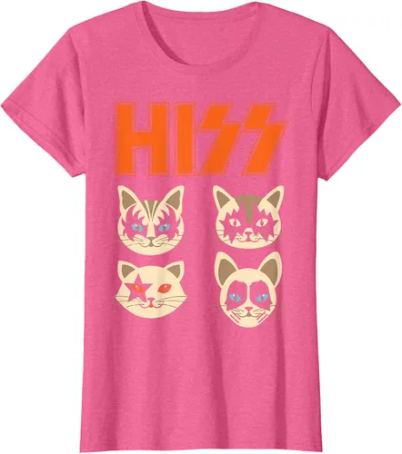 Vista 83 de Camiseta Hiss Funny Cats Kittens Rock Rockin, Negro