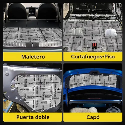 Vista 4 de Material de Amortiguación de Sonido para Autos, 80mil (2mm) 36 pies cuadrados (3.4 m²) Alfombrilla de Amortiguación de Sonido para Auto, Aislante