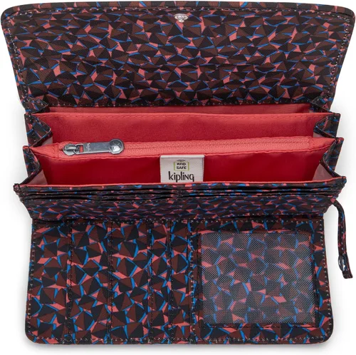 Vista 3 de Kipling Money Land para mujer, tecnología RFID anti-hacker, billetera de nailon a presión