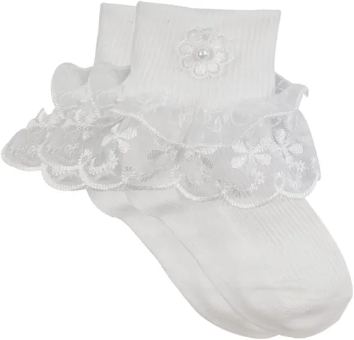 Vista 3 de Wrapables Lil Miss Daisy - Calcetines de doble capa con volantes (2 unidades)