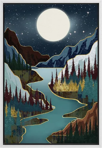 Vista 50 de SIGNFORD Lienzo enmarcado para pared, camino del desierto con cactus, naturaleza silvestre, ilustraciones modernas, arte decorativo, rústico