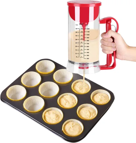 Vista 3 de Mezclador de masa, dispensador de mezclador de masa alimentado por batería, para hornear cupcakes