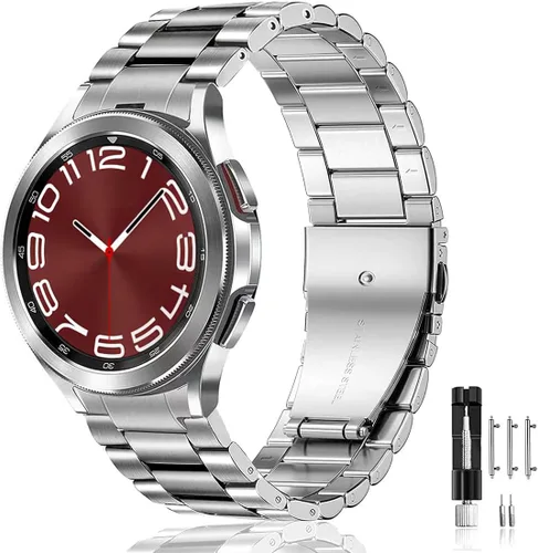 Vista 16 de Olytop para Galaxy Watch Ultra Correas 47mm (2024/2025), Correa de Reemplazo de Pulsera de Acero Inoxidable Metálica para Negocios, Hombres y Negro