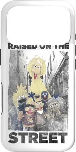 Vista 30 de Sesame Street Funda para iPhone 17 con texto en inglés "Raised on the Streets