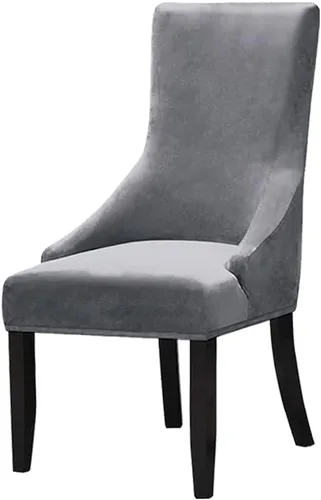 Vista 13 de Juego de 1 fundas elásticas para silla con respaldo de ala, protector reutilizable para silla de brazo, protector lavable para silla de comedor